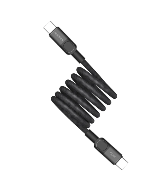 MOMAX Mag Link USB-C to USB-C 60W QC3.0&PD3.0 磁吸連接線 (1m) DC60D