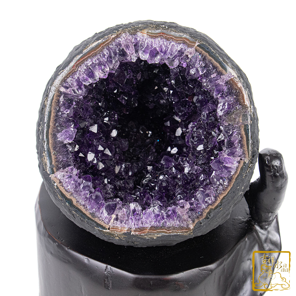 烏拉圭紫水晶洞 1.42kg 聚財氣錢水