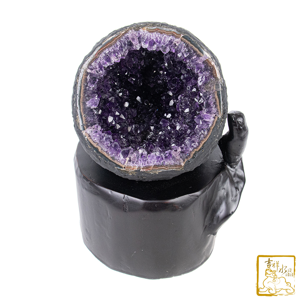 烏拉圭紫水晶洞 1.42kg 聚財氣錢水