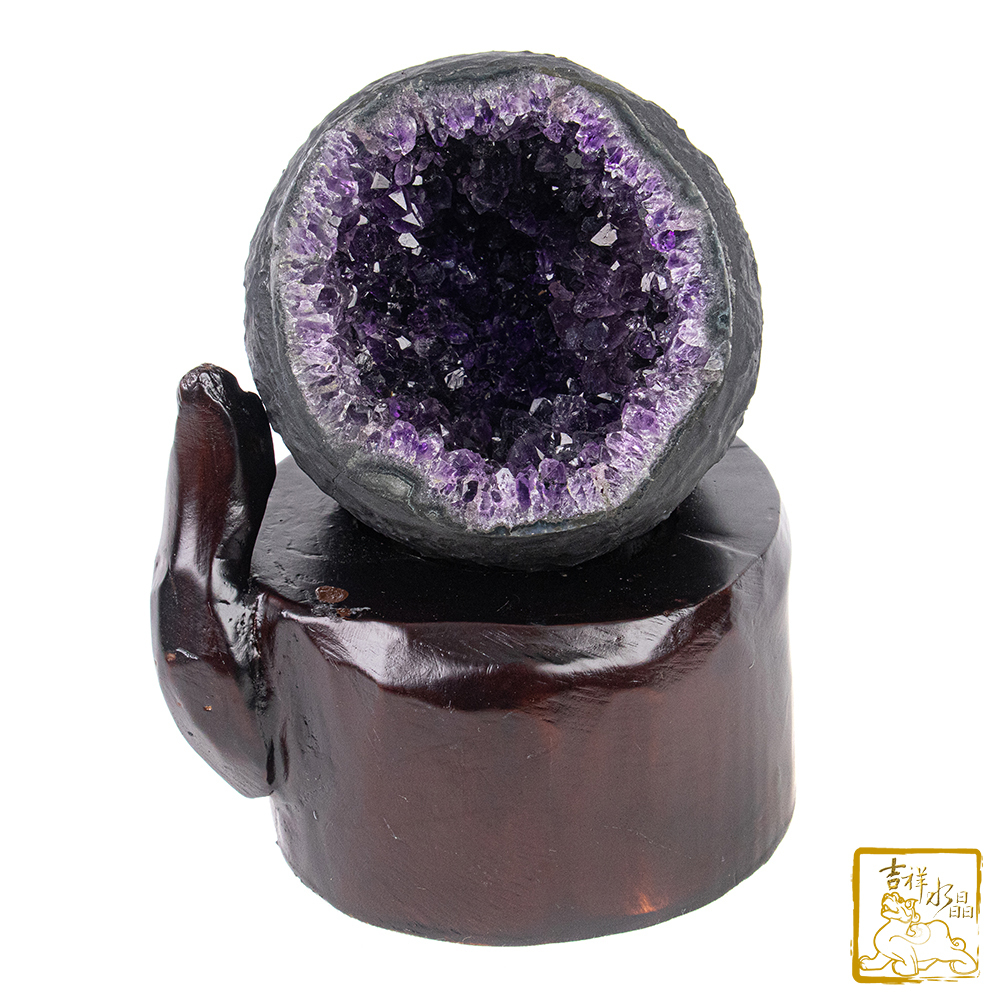 烏拉圭紫水晶洞 1.55kg 聚財氣錢水