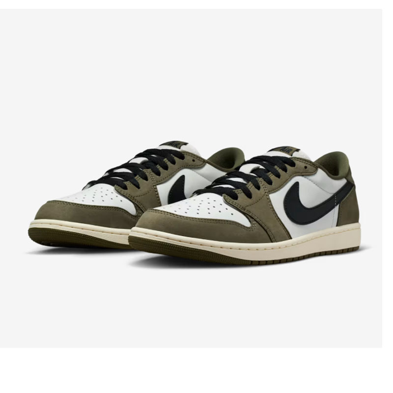（連線代購不退換）男鞋 NIKE AIR JORDAN 1 LOW OG 橄欖綠 麂皮 低筒 休閒鞋【HQ6998-200】AJ1OG