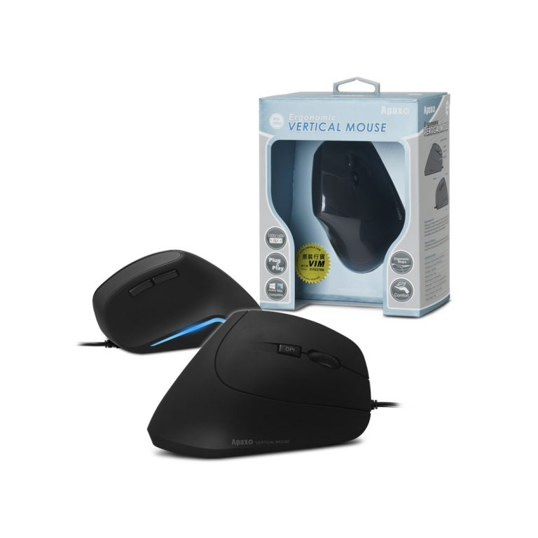 ApaxQ [MV-185U] 人體工學垂直式設計有線滑鼠