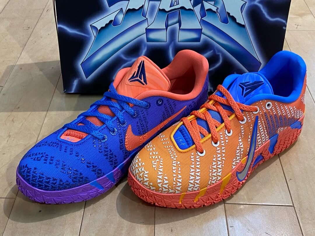 [海外連線代購] 大童鞋 女鞋 NIKE JA 3 GS 藍橘 鴛鴦 莫蘭特 回彈 實戰 緩震 籃球鞋【IO9418-400】