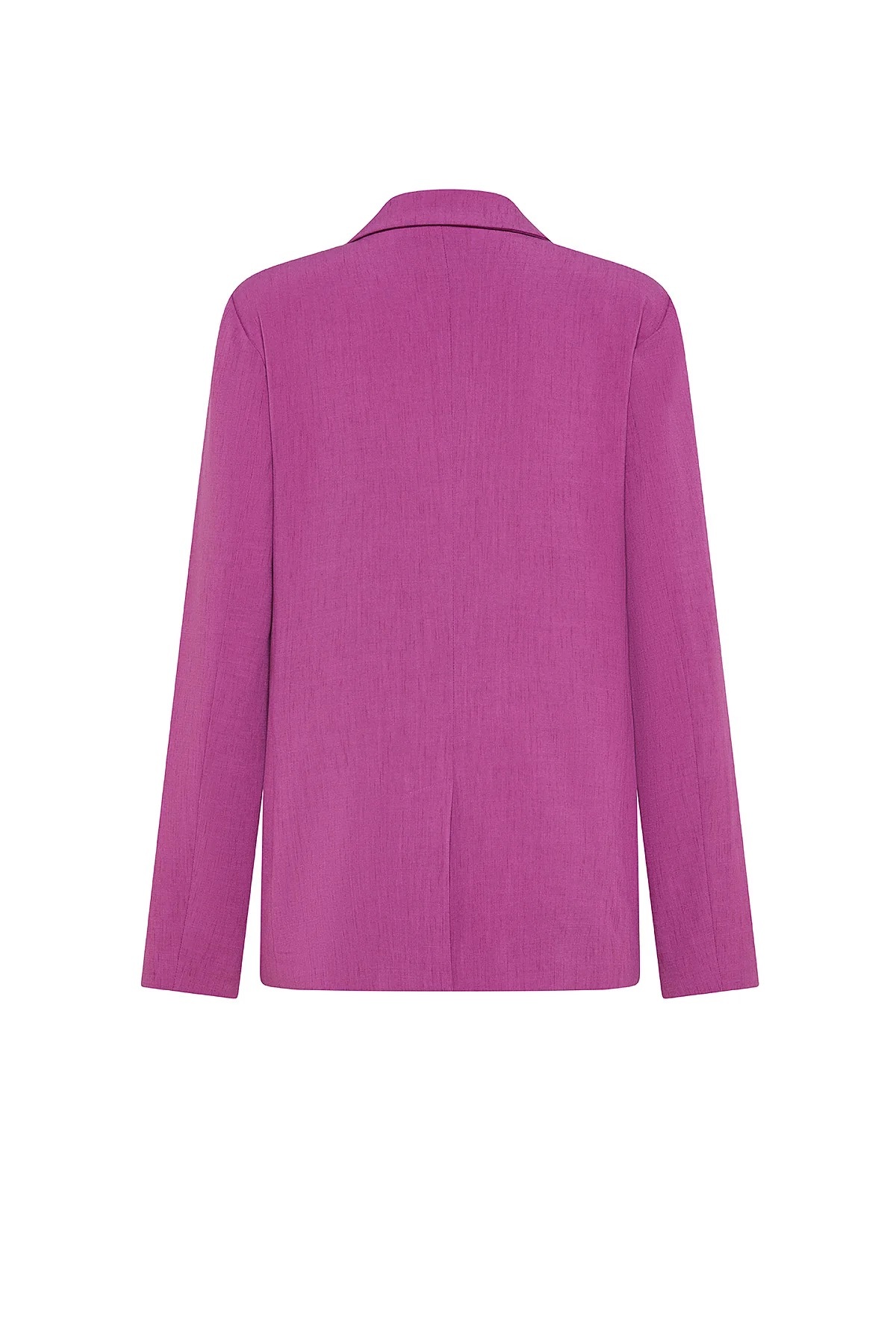 NIU 細緻棉柔莓果玫紅修身西裝外套