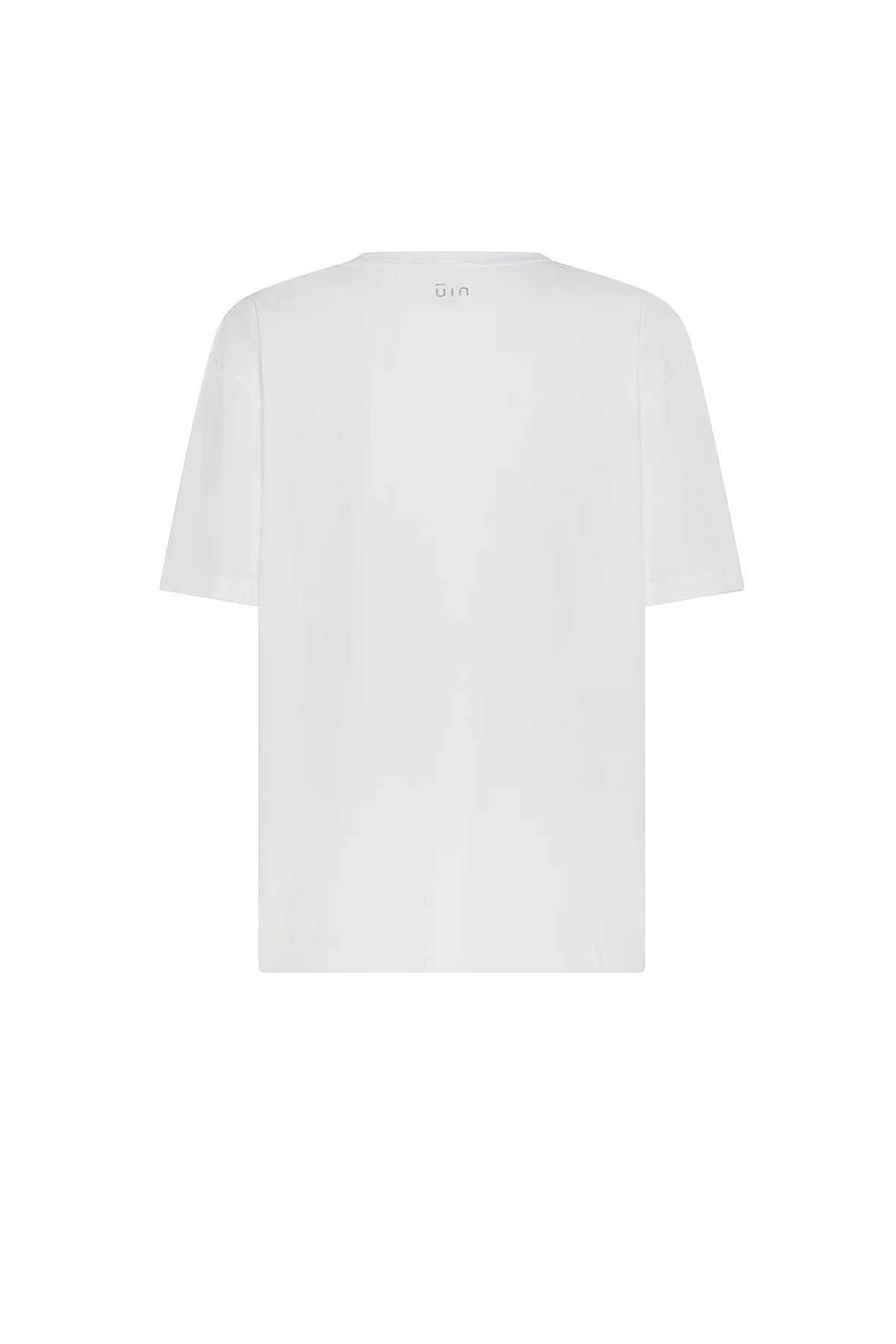 NIU 花飾側影藝術印花T恤