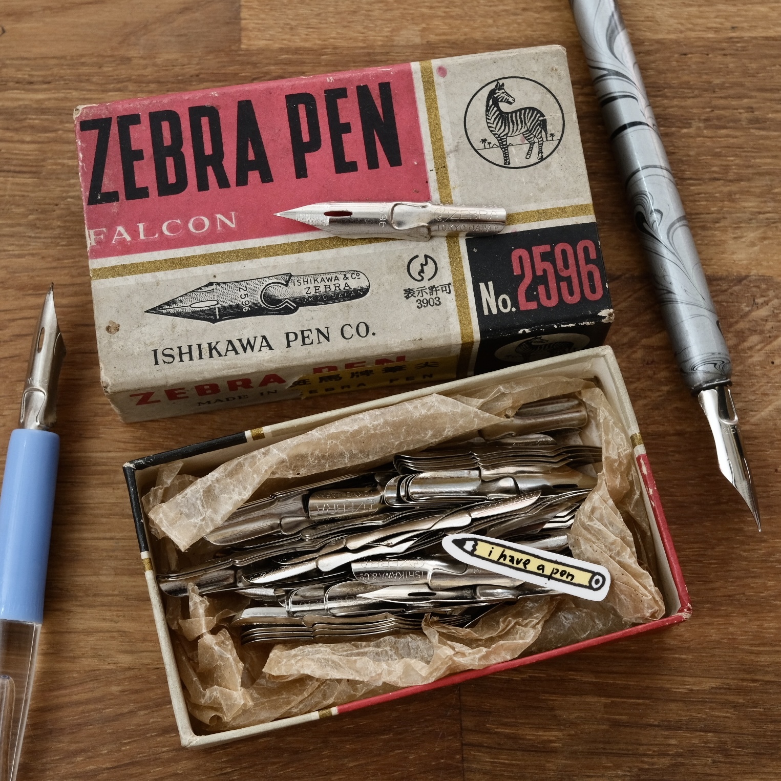 1950/60年代 Zebra 古董沾水筆尖 FALCON (獵鷹) 筆尖｜ZEBRA 斑馬 日本