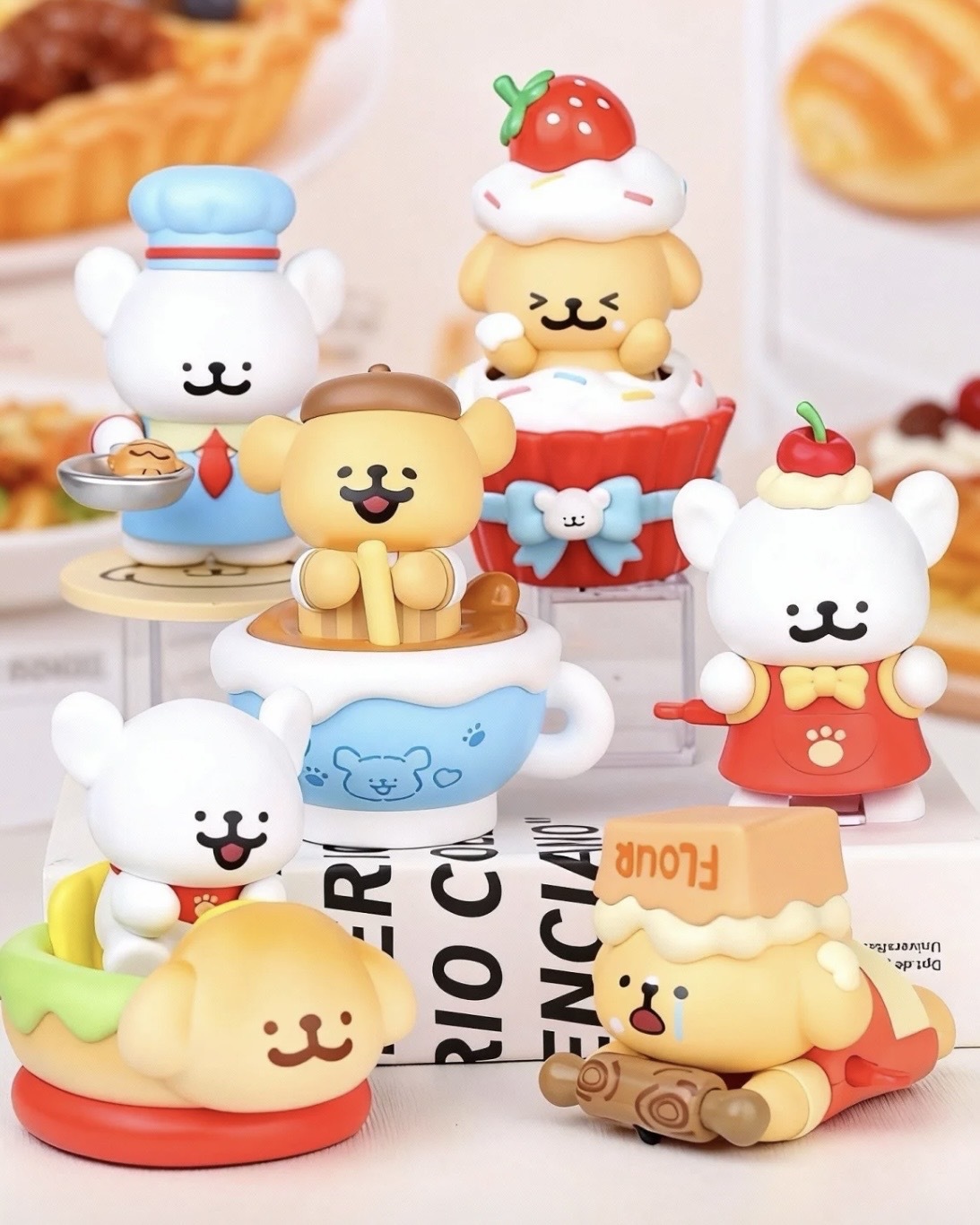 MALTESE 線條小狗 烘焙日記系列 公仔 娃車 玩具車 發條 盲盒 擺設 / 預購