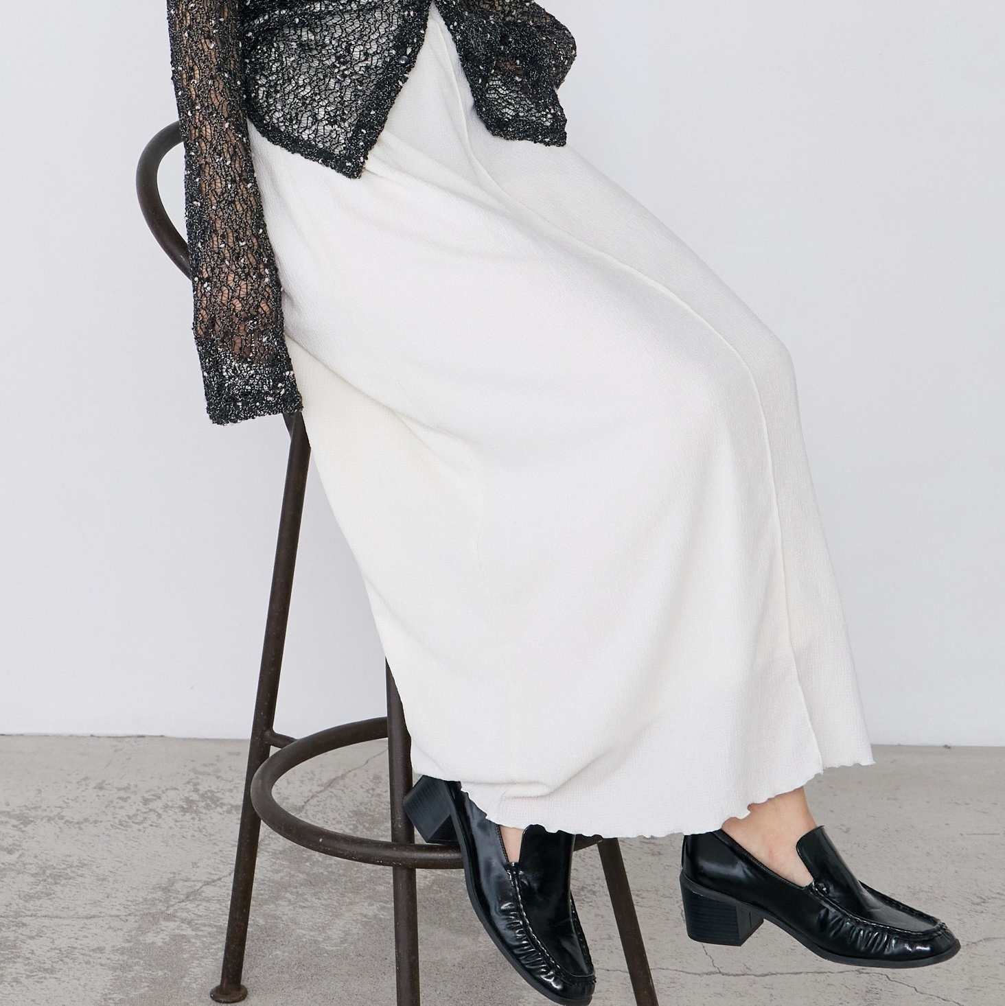 Crepe Mellow Gathered Flare Skirt / UV Protection