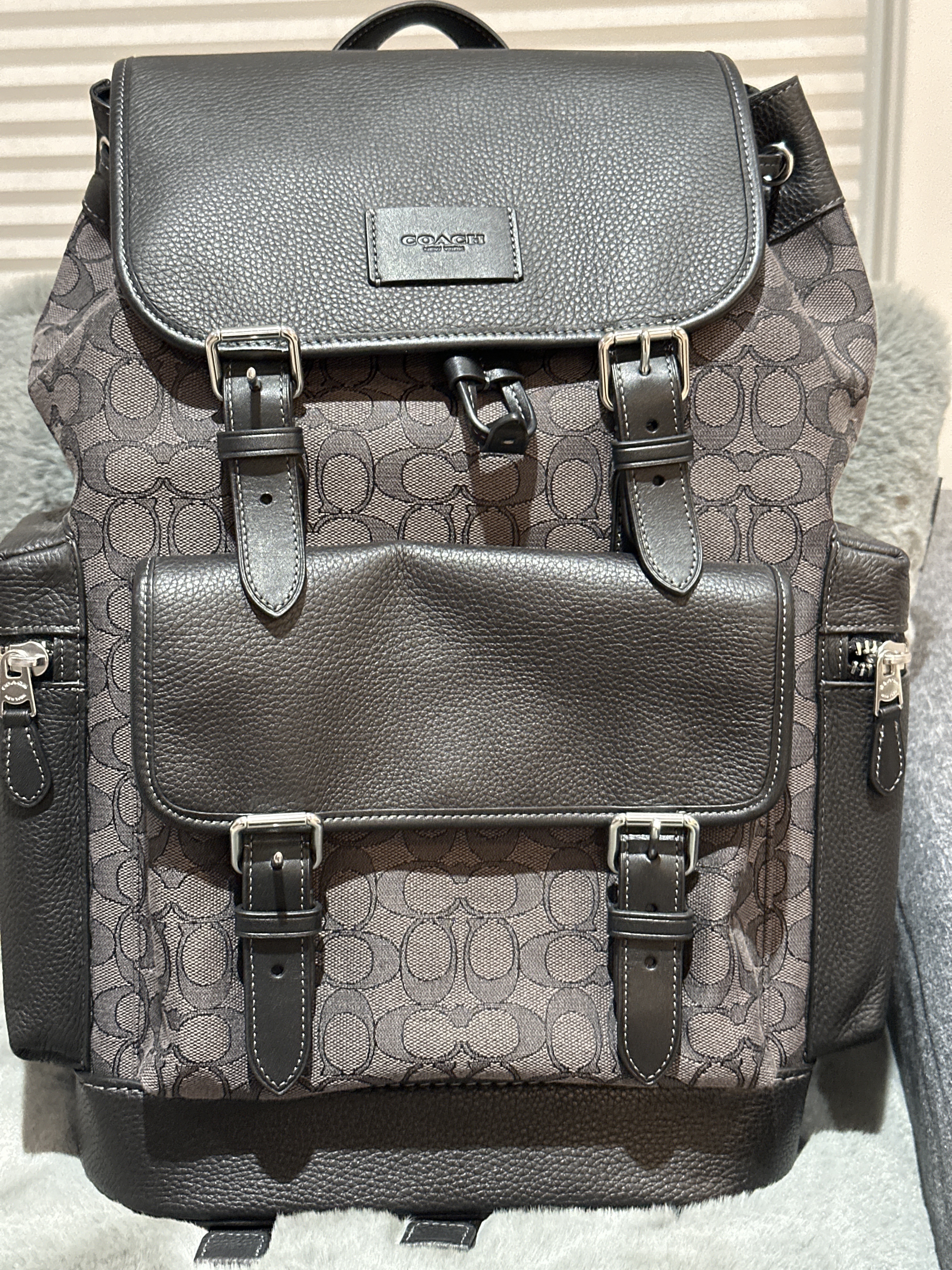 RU43 CO 男裝積架布配皮背包Sprint Backpack