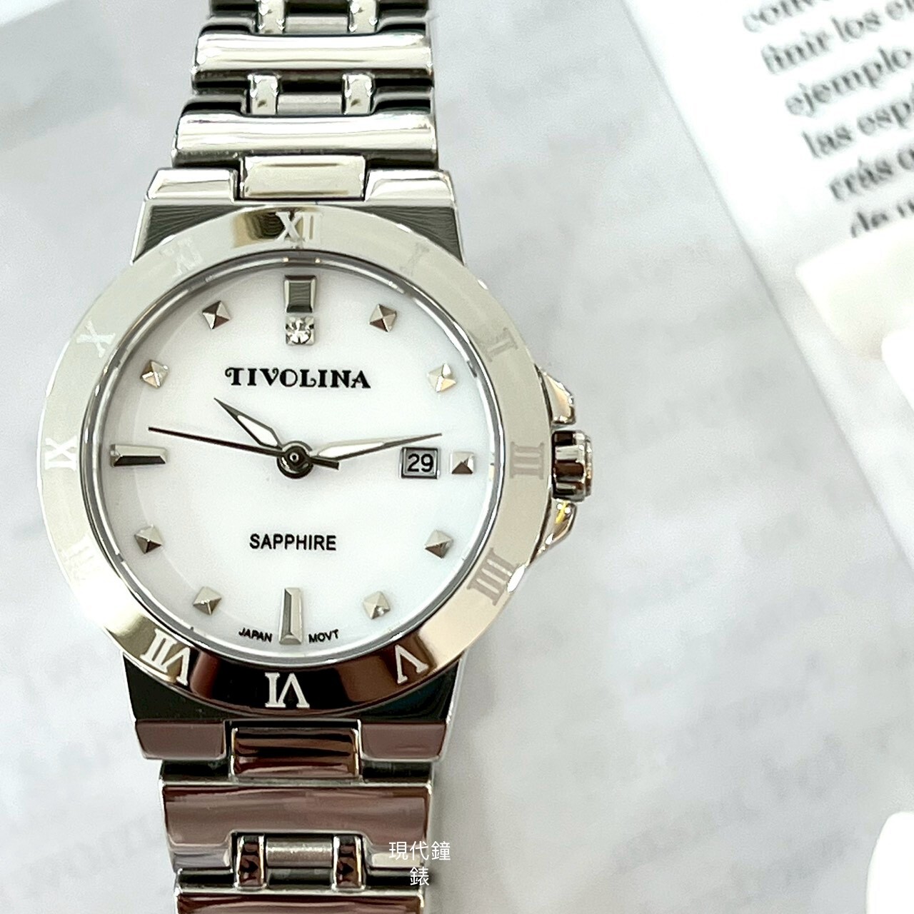 【TIVOLINA 小紅帽】優雅亮鑽女錶LAW3774-WW 28mm 現代鐘錶