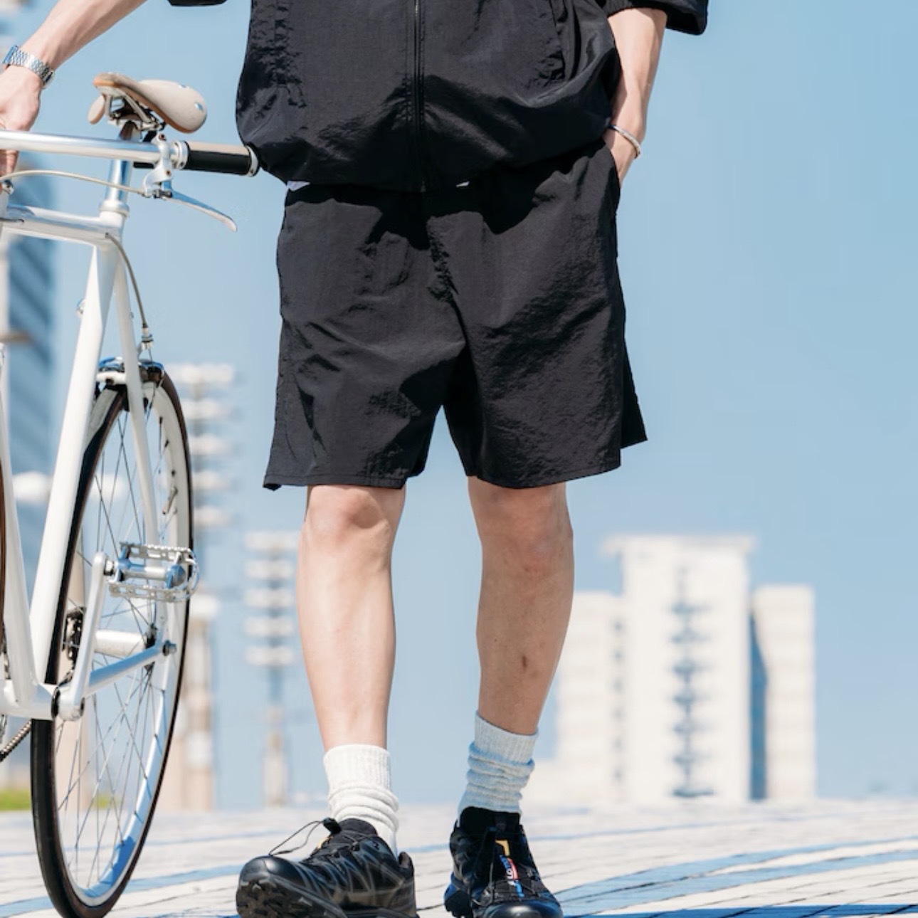 LAWSON x FREAK'S STORE 可折疊 尼龍 運動短褲 輕盈 男女同款