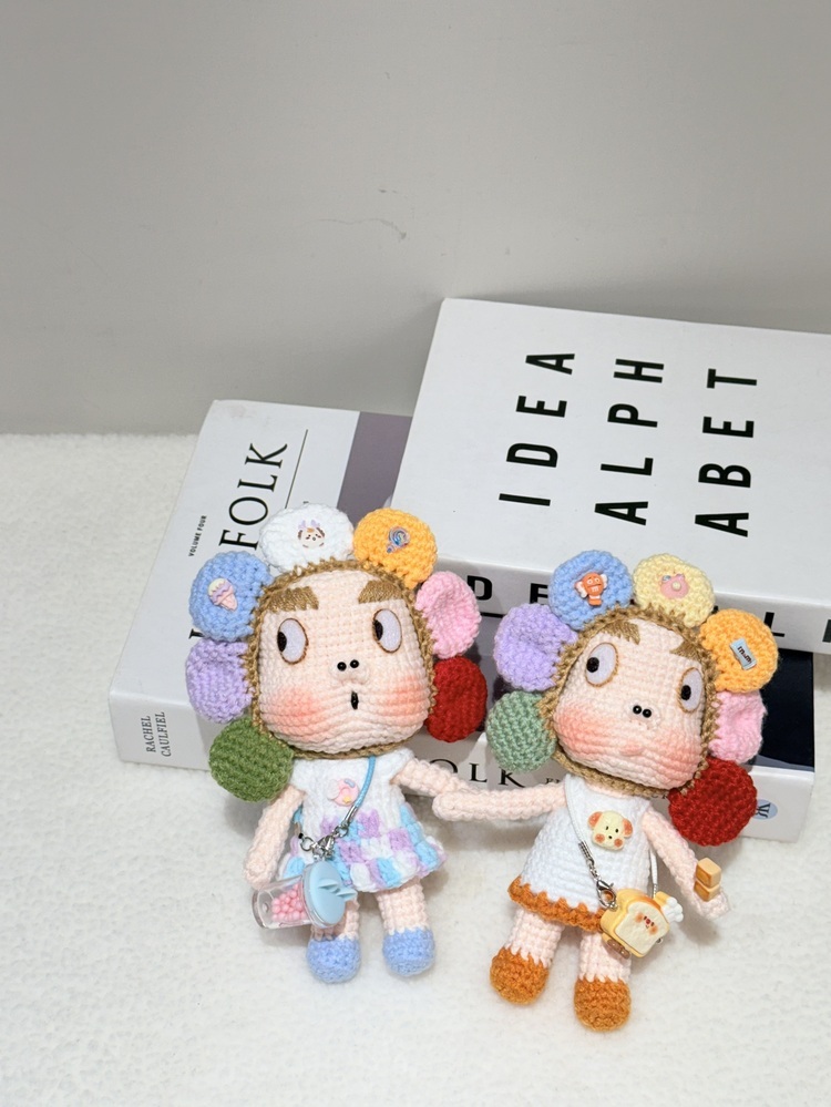 彩色花朵頭醜娃吊飾-12號『約15cm』((不列入會員折扣))