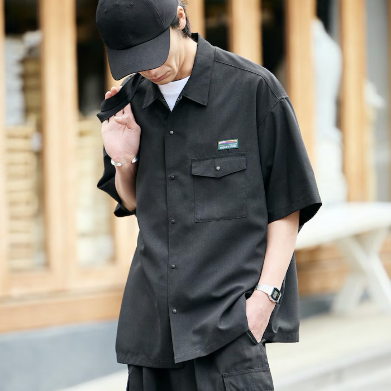 FREAK'S STORE AIRIDE 寬鬆 短袖 口袋襯衫 吸濕排汗 快乾 防紫外線