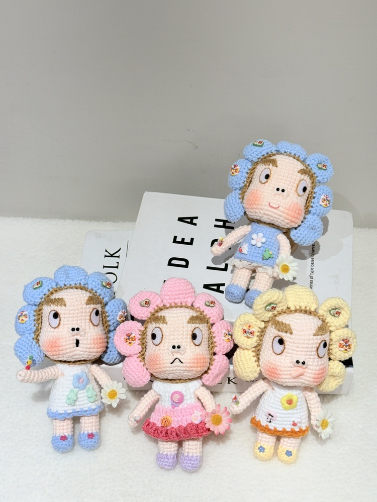 素色花朵頭醜娃吊飾-13號『約15cm』