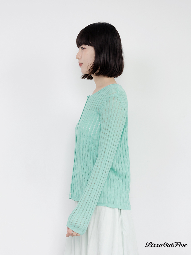 [兩件1580]直條壓紋薄針織外套 PizzaCutFive PCF261415022