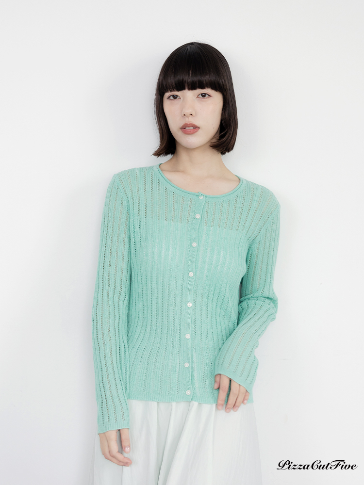 [兩件1580]直條壓紋薄針織外套 PizzaCutFive PCF261415022