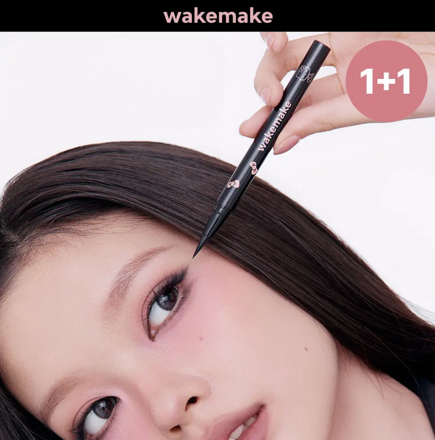 wakemake x Hello Kitty 超持久防暈眼線筆1+1限定組 kitty眼線筆