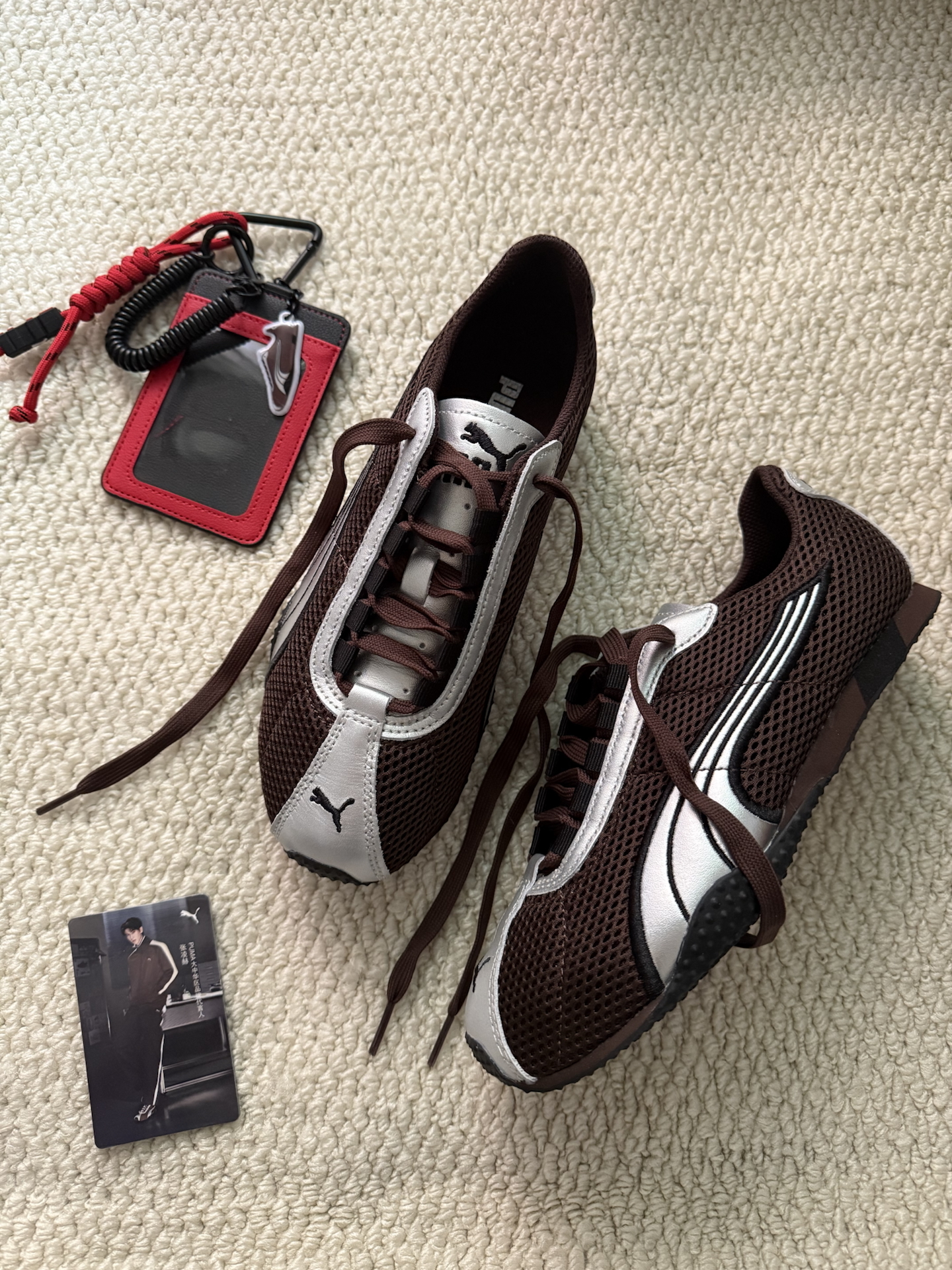 代購-<張凌赫同款>PUMA H-Street 薄底鞋 德訓鞋 休閒鞋 摩卡棕銀 男女同款 403692-11