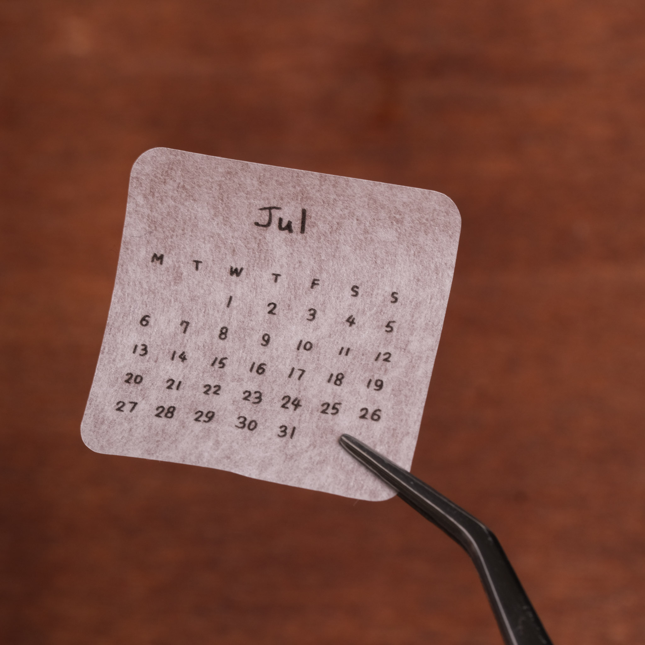 手寫感 小月曆｜霧面和紙 貼紙  / 一分之一工作室/TAIWAN