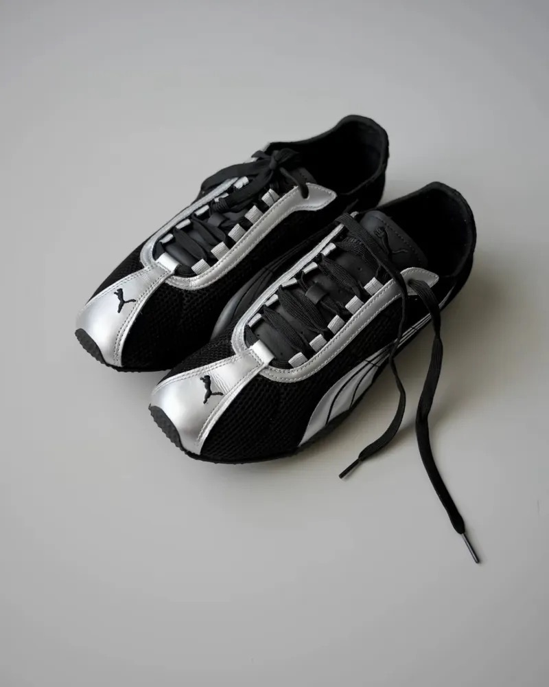 代購-Rosé同款 PUMA H-Street 薄底鞋 德訓鞋 休閒鞋 男女同款 銀光黑"Silver Black"  403692-02