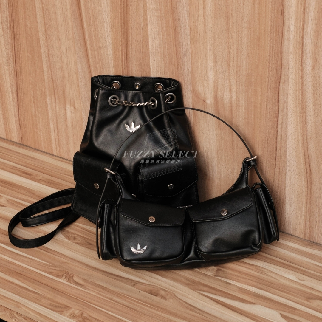 【逢甲 FUZZY】Adidas Originals 小香風 黑色 大容量 鍊條 後背包 單肩包 KW4748 KW4750