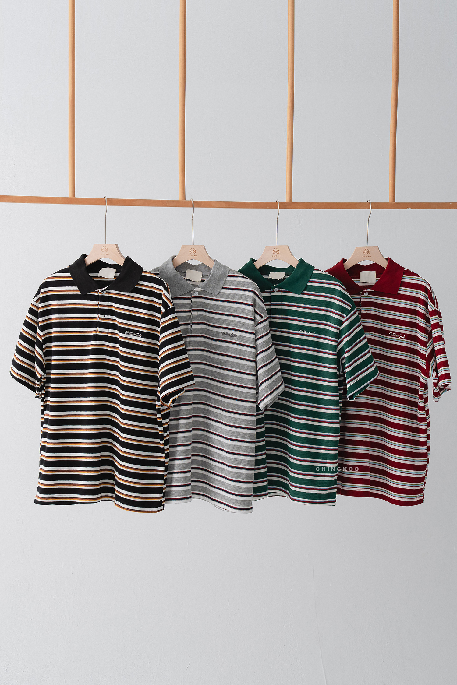 Fresh Start｜復古條紋Polo衫短T 4色
