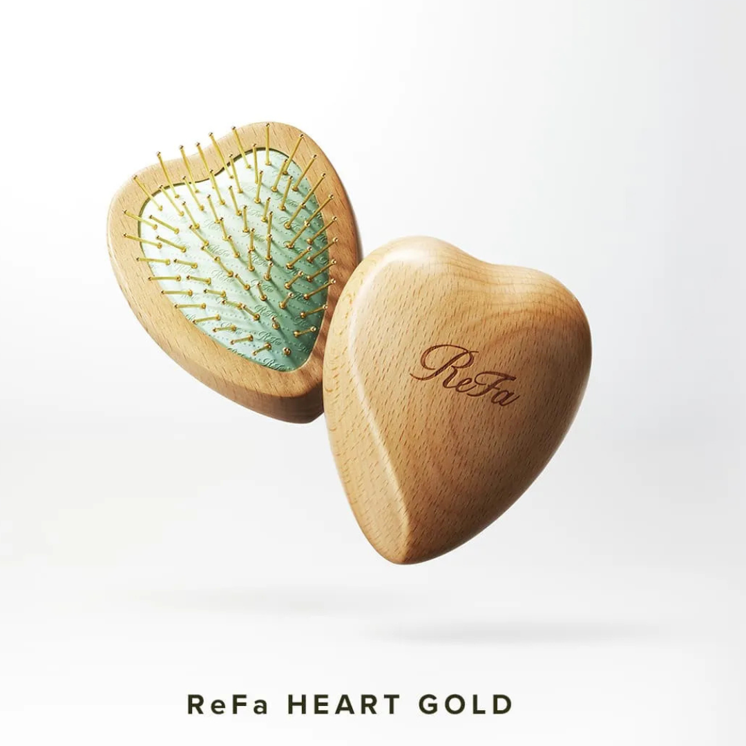REFA Heart Gold 蓬鬆豐盈便攜心形髮梳