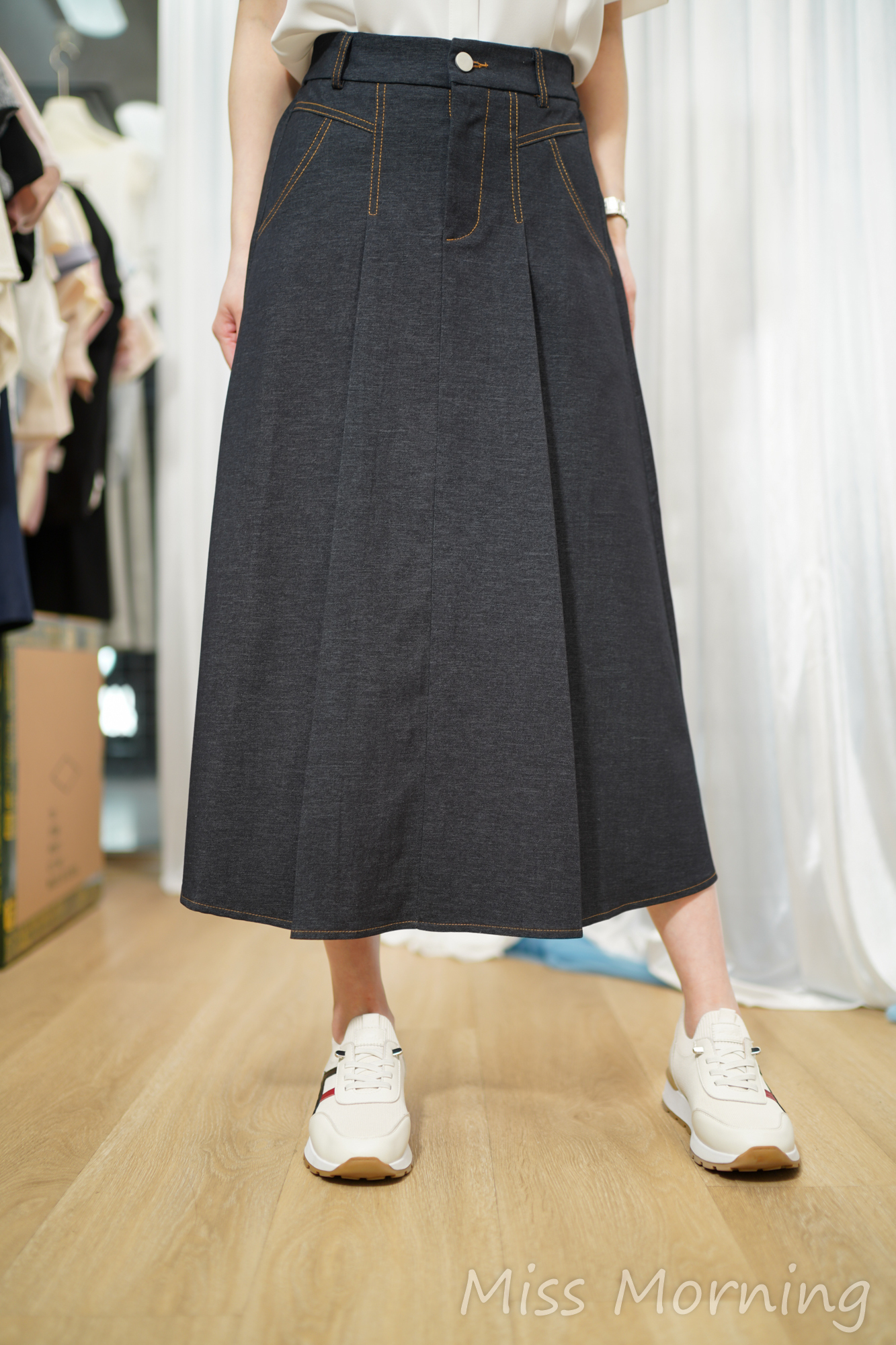 顯瘦彷牛裙(34118)