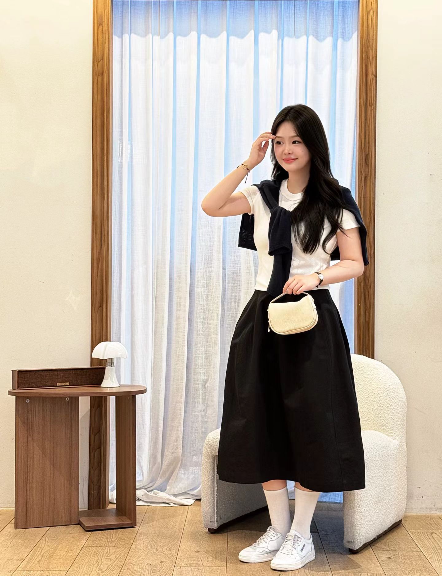 ABB6013 花邊縫領T