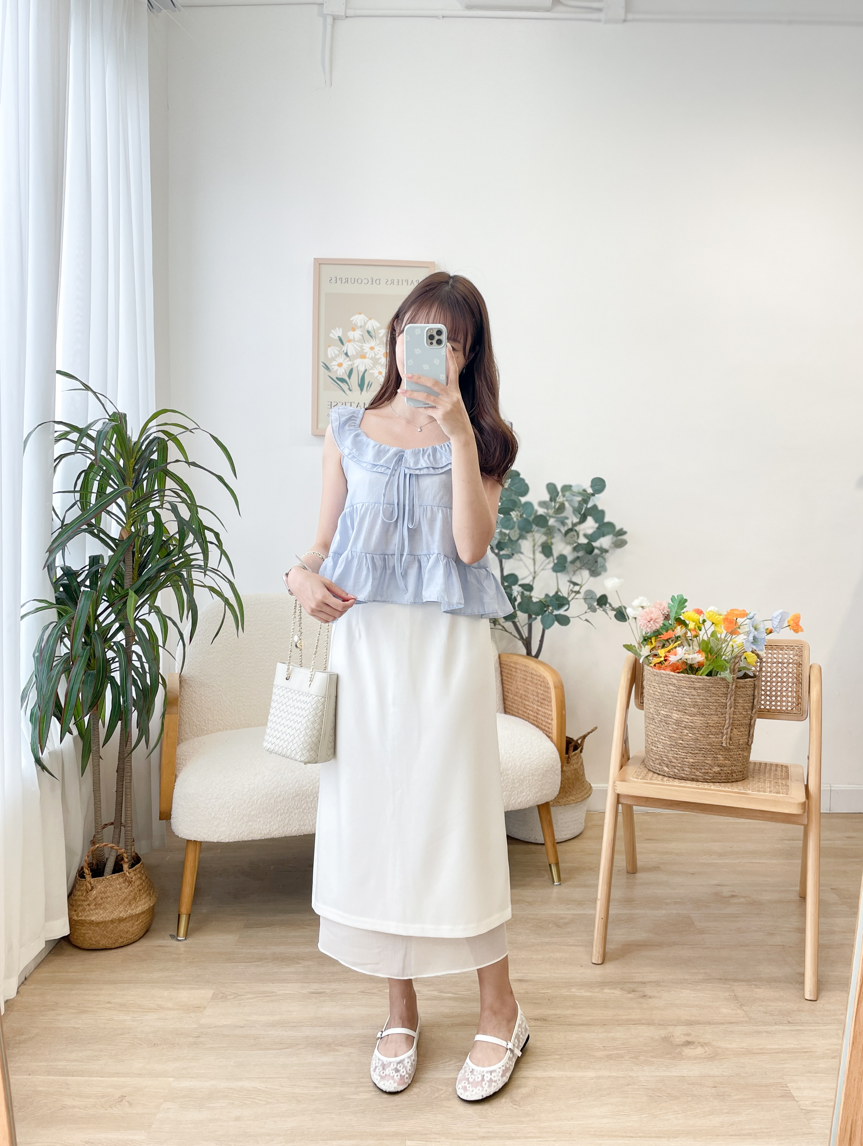 SK606 Charlene Layered Long Skirt