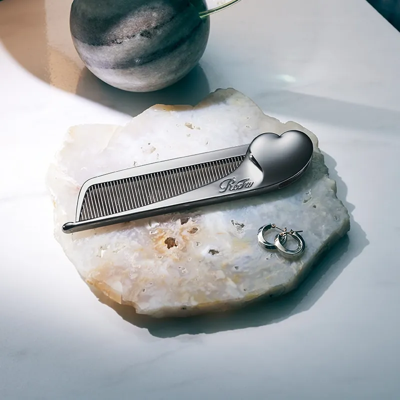 REFA Heart Comb Aira Chrome 酷炫亮澤髮梳