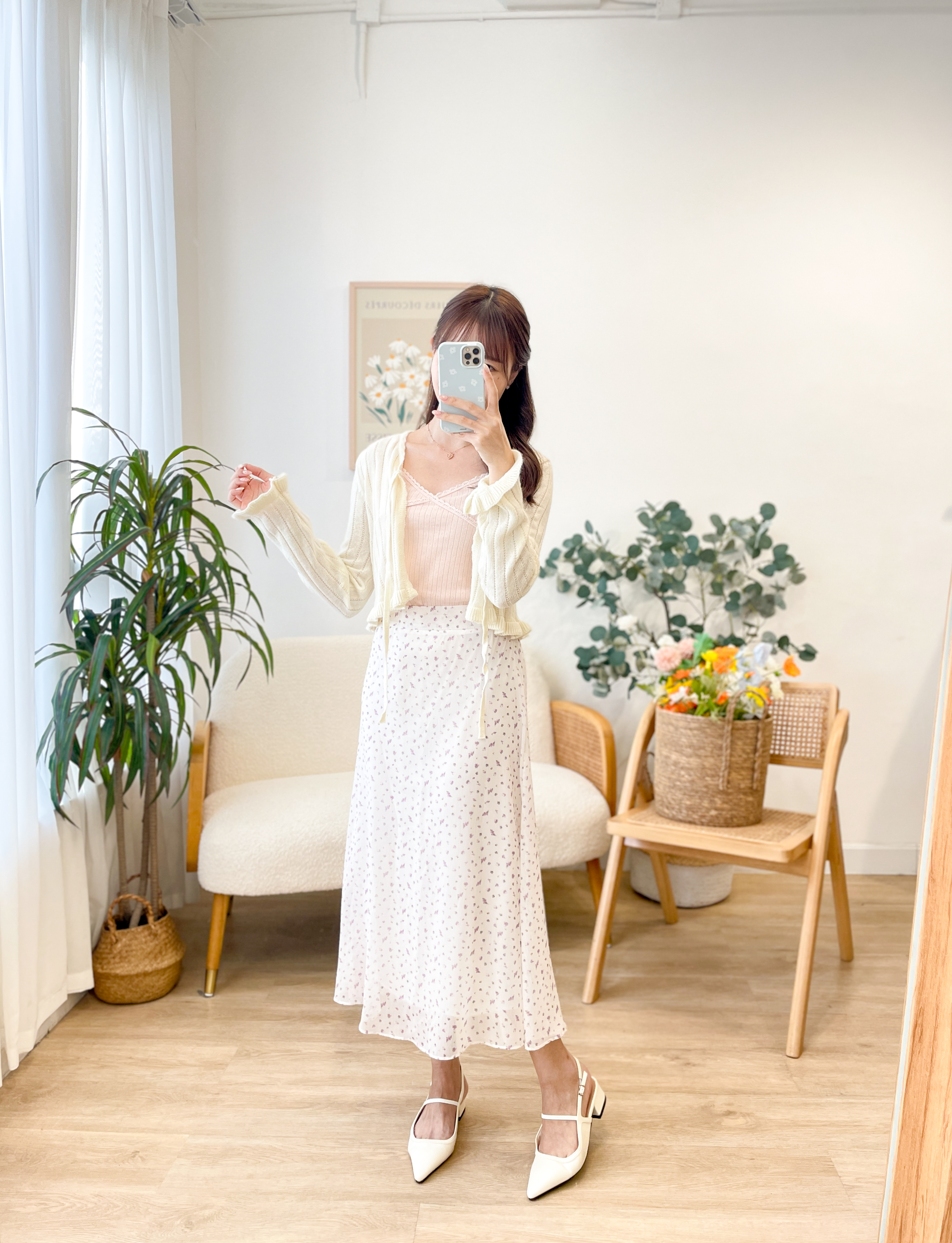 SK605 Juliana Floral Long Skirt