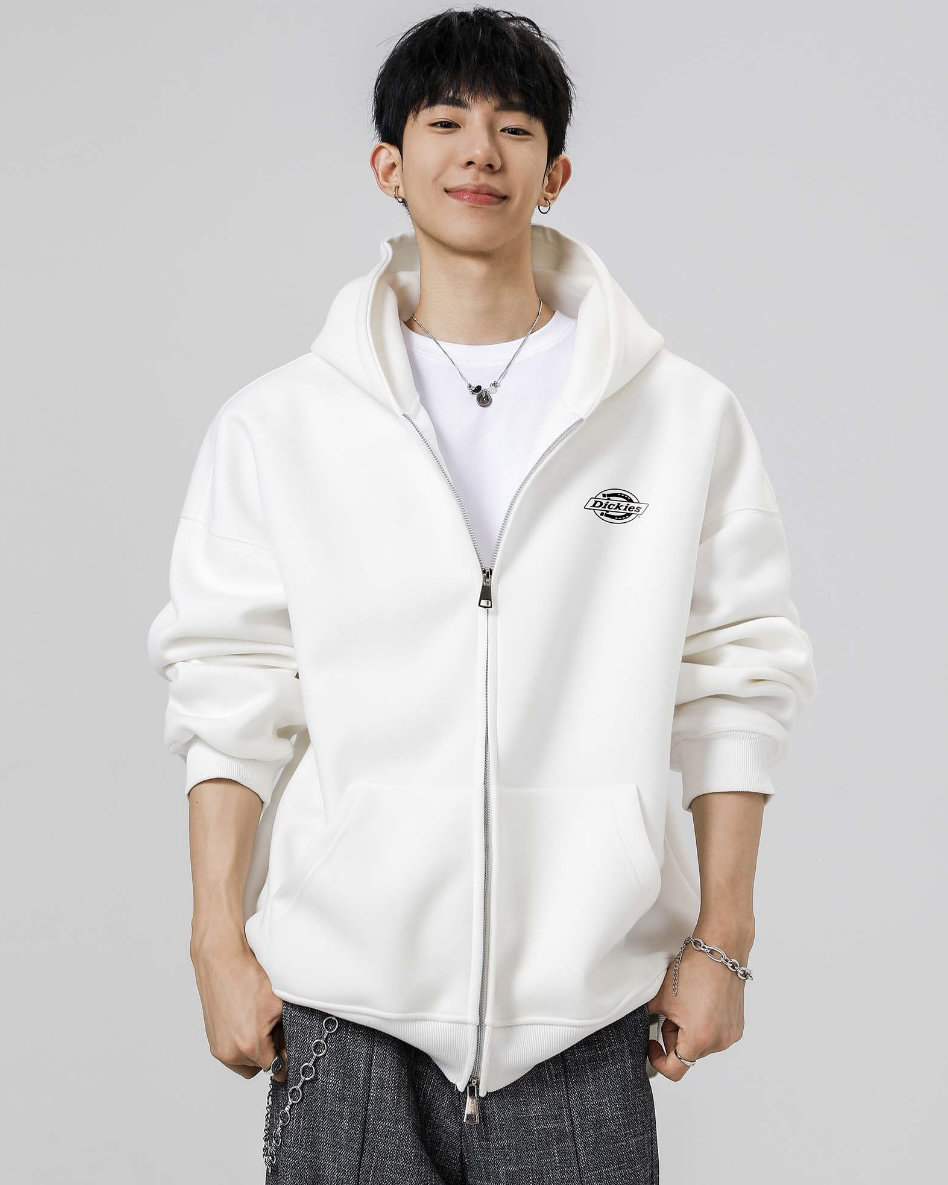 Dickies 雙拉鏈 連帽 外套 口袋 美式 復古 落肩 男女同款