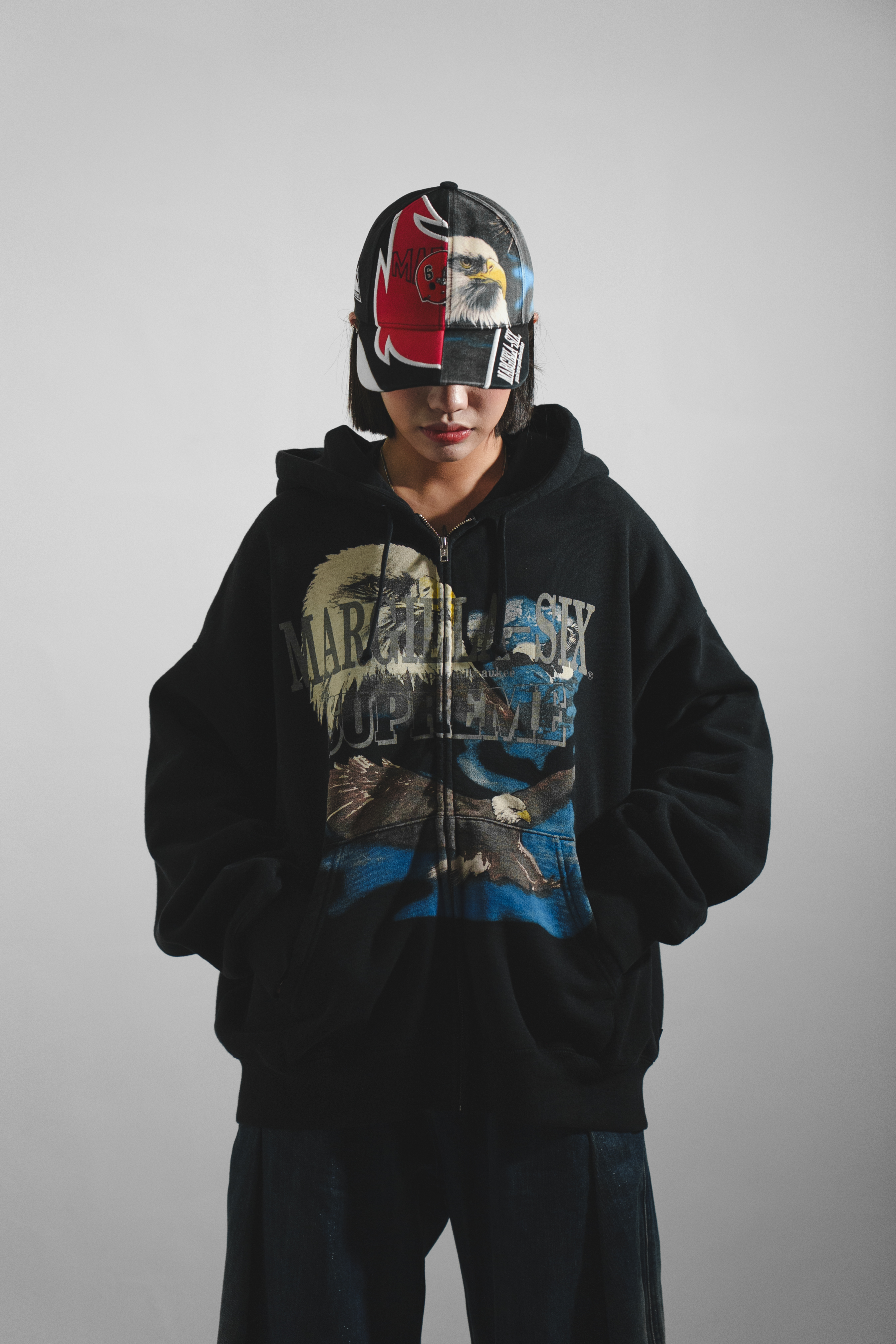 【Focus Store】現貨秒發 Supreme SS26 Week4 x MM6 Maison Margiela Eagle Zip Up Hooded Sweatshirt 老鷹刺繡 拉鍊連帽外套