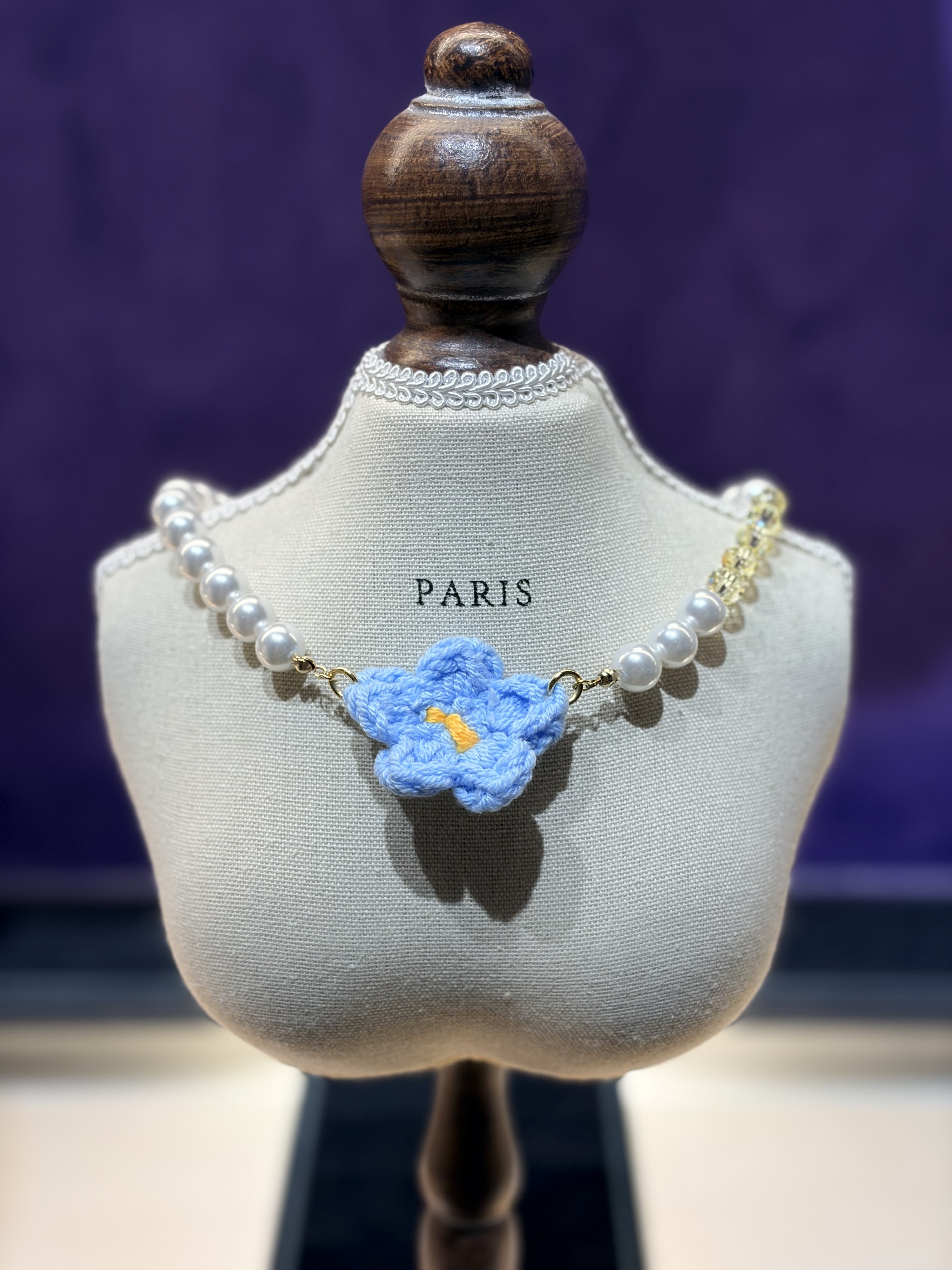 Salon de Peony 針織小花項鍊