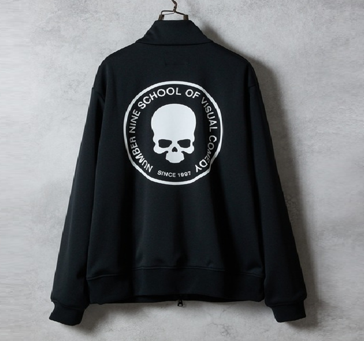 NUMBER NINE SCHOOL OF VISUAL COMEDY PRINTED JERSEY STAND TRACK JACKET - PRE ORDER ITEM (預訂中)