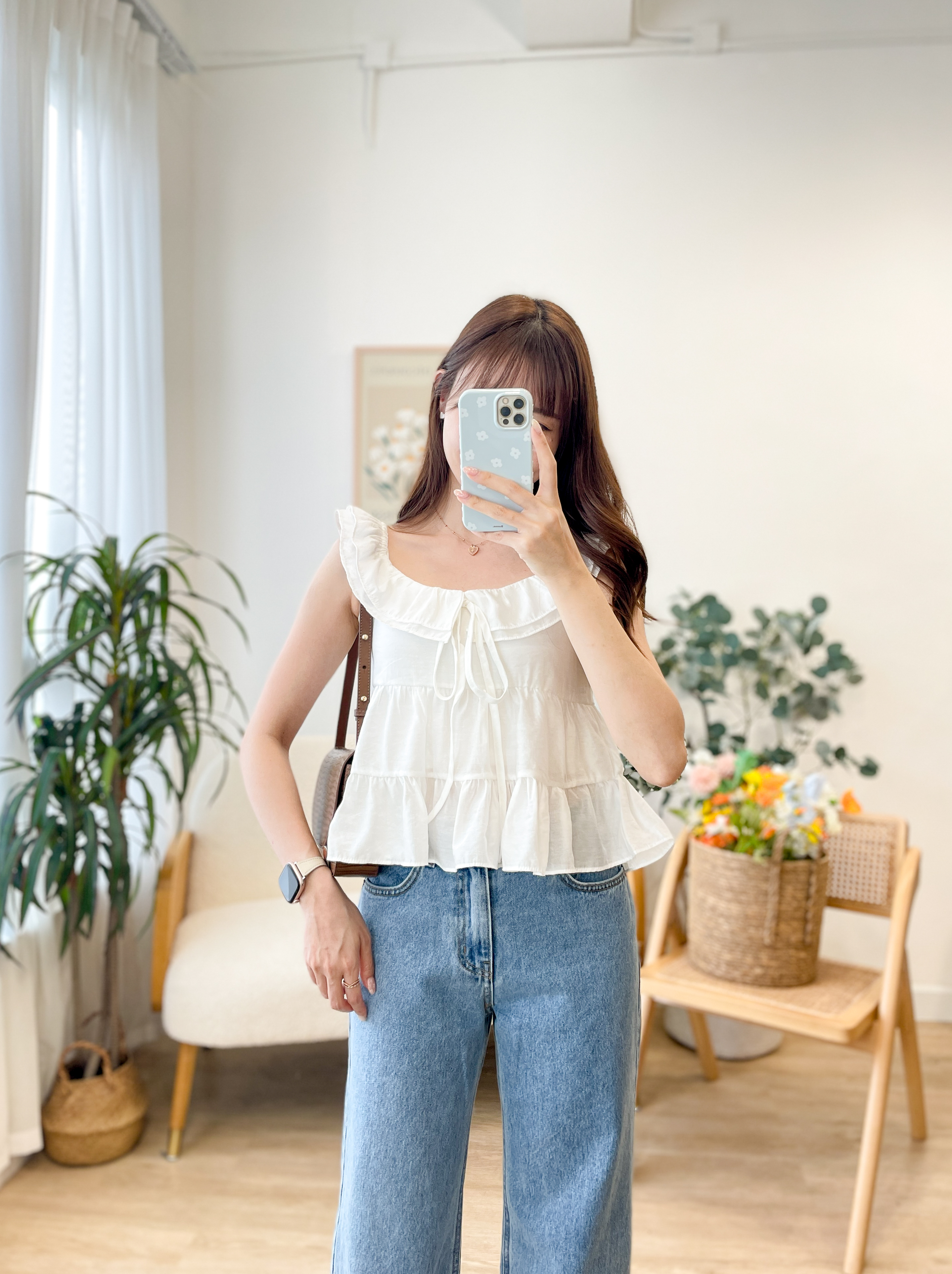 T1505 Cloud & Sky Tiered Tank Top