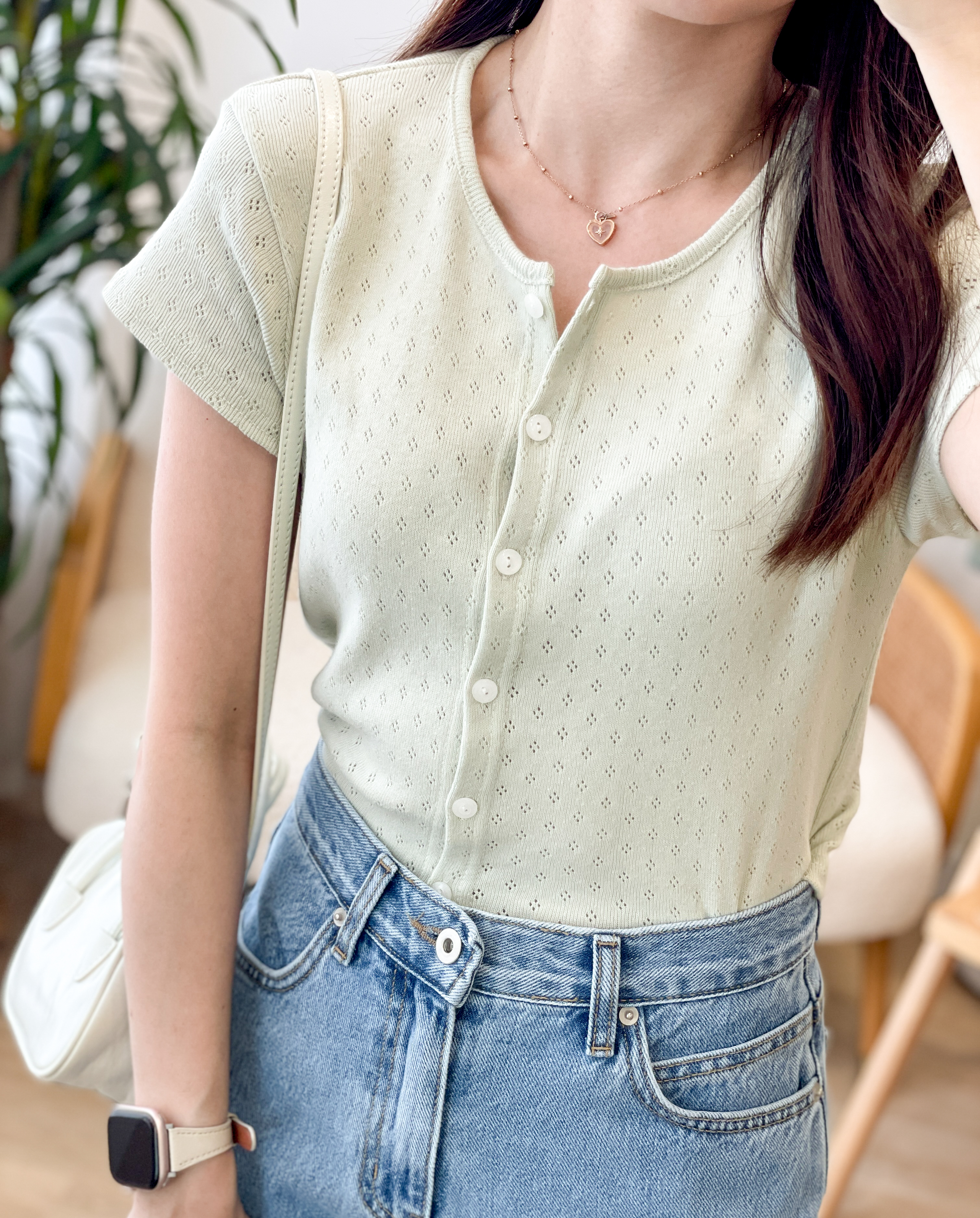 T1504 Honey-Comb Pastel Crop Top
