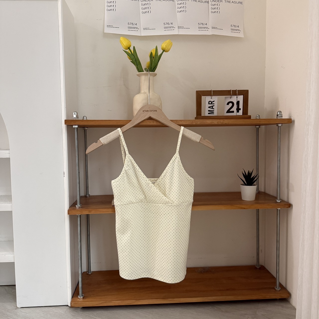 1550設計感交叉波點背心（Ｒ）