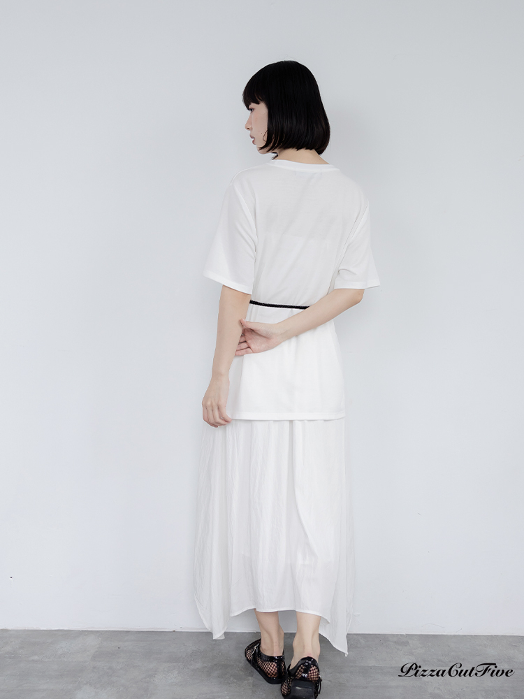 拼接短袖造型上衣/洋裝 PizzaCutFive PCF262485022