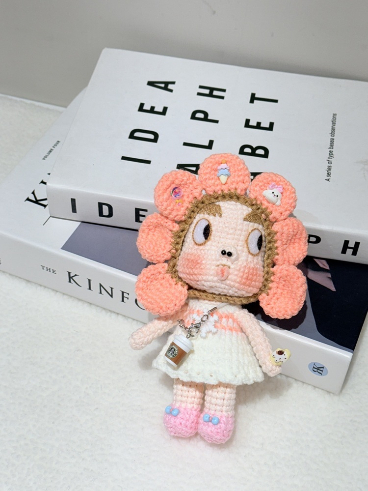 黃&橘花朵頭醜娃吊飾-18號『約15cm』((不列入會員折扣))