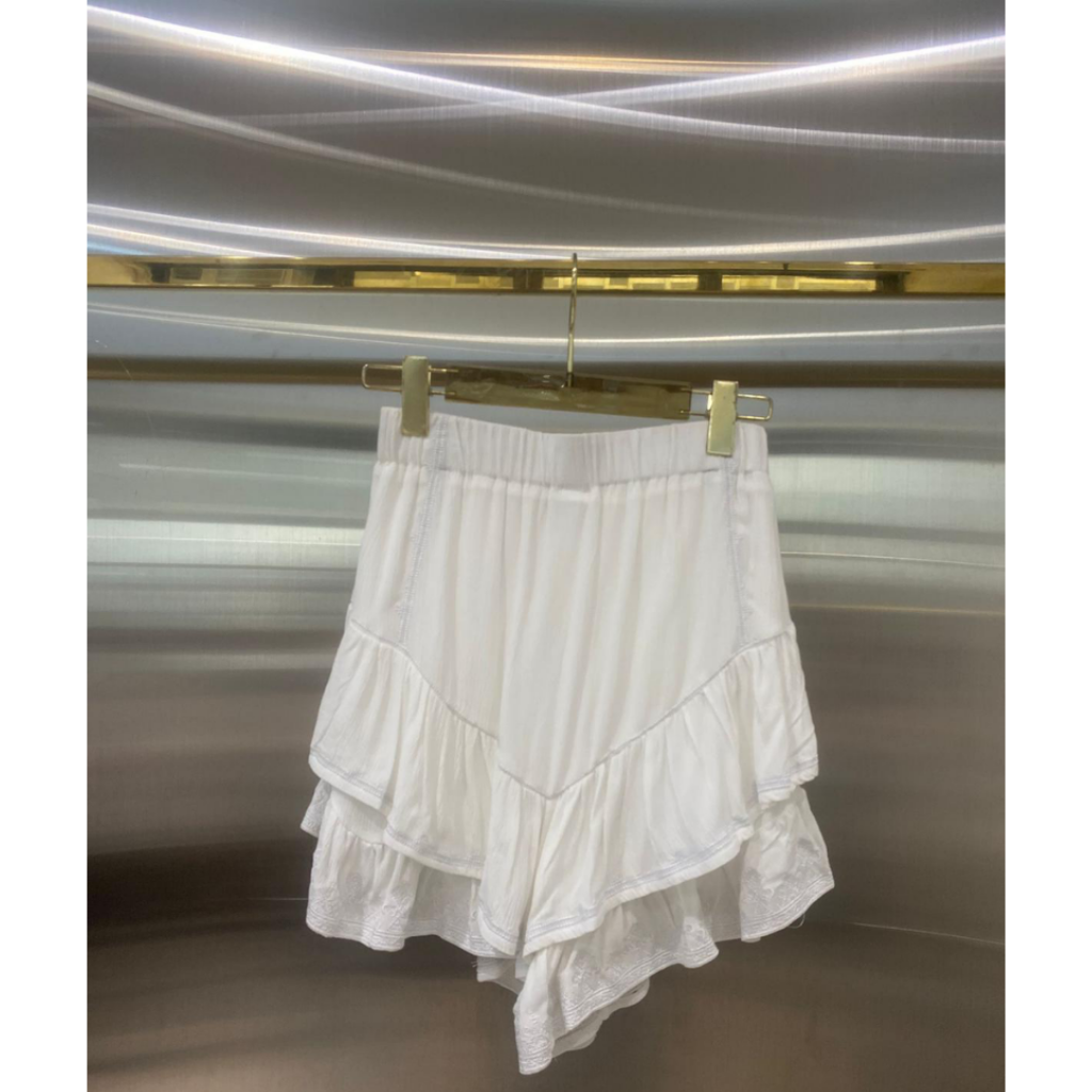 BOT-CCG0329-134 雙層荷葉邊短裙褲 (A134)