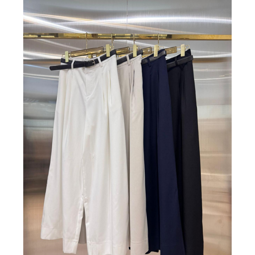 BOT-CCG0329-138 BL9-休閒褲-配皮帶 (A138白/B138藍)