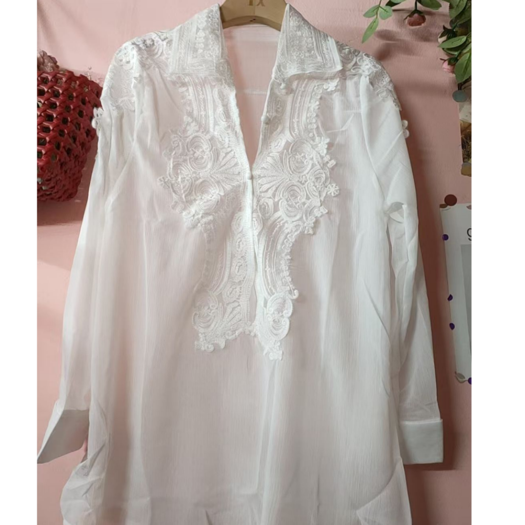 TOP-CCG0329-161 白色蕾絲上衣 (A161)