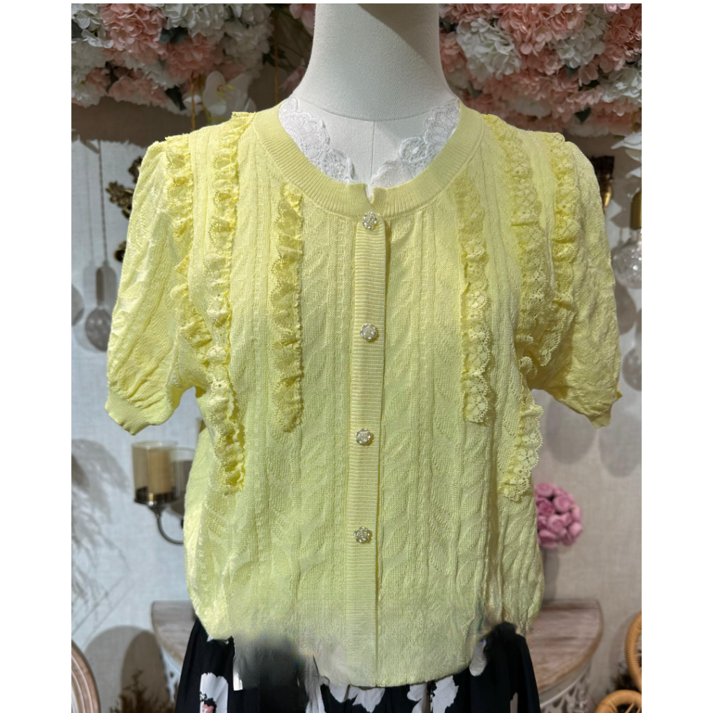 TOP-CCG0329-165 黃色針織上衣 (A165)