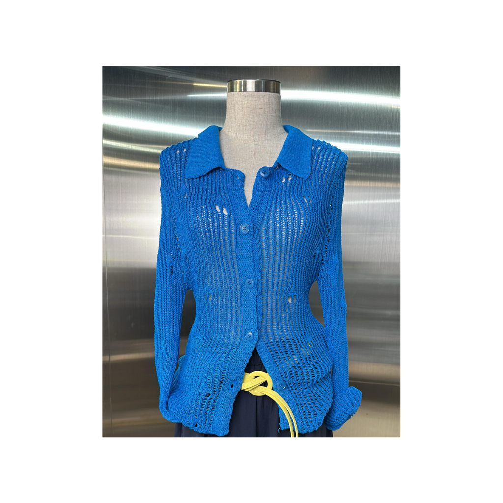 JAC-CCG0329-192 藍色針織開衫外套 (A192)