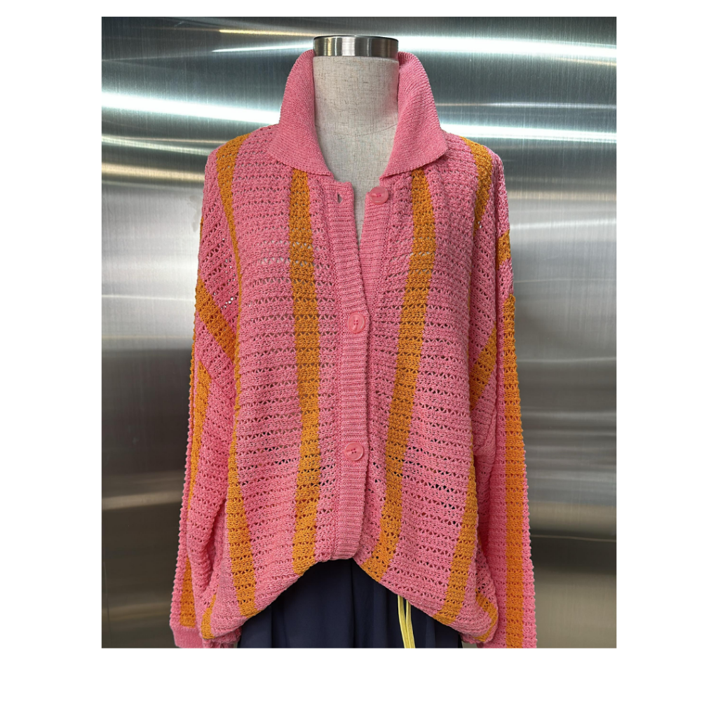 JAC-CCG0329-193 粉色亞麻針織衫 (A193)