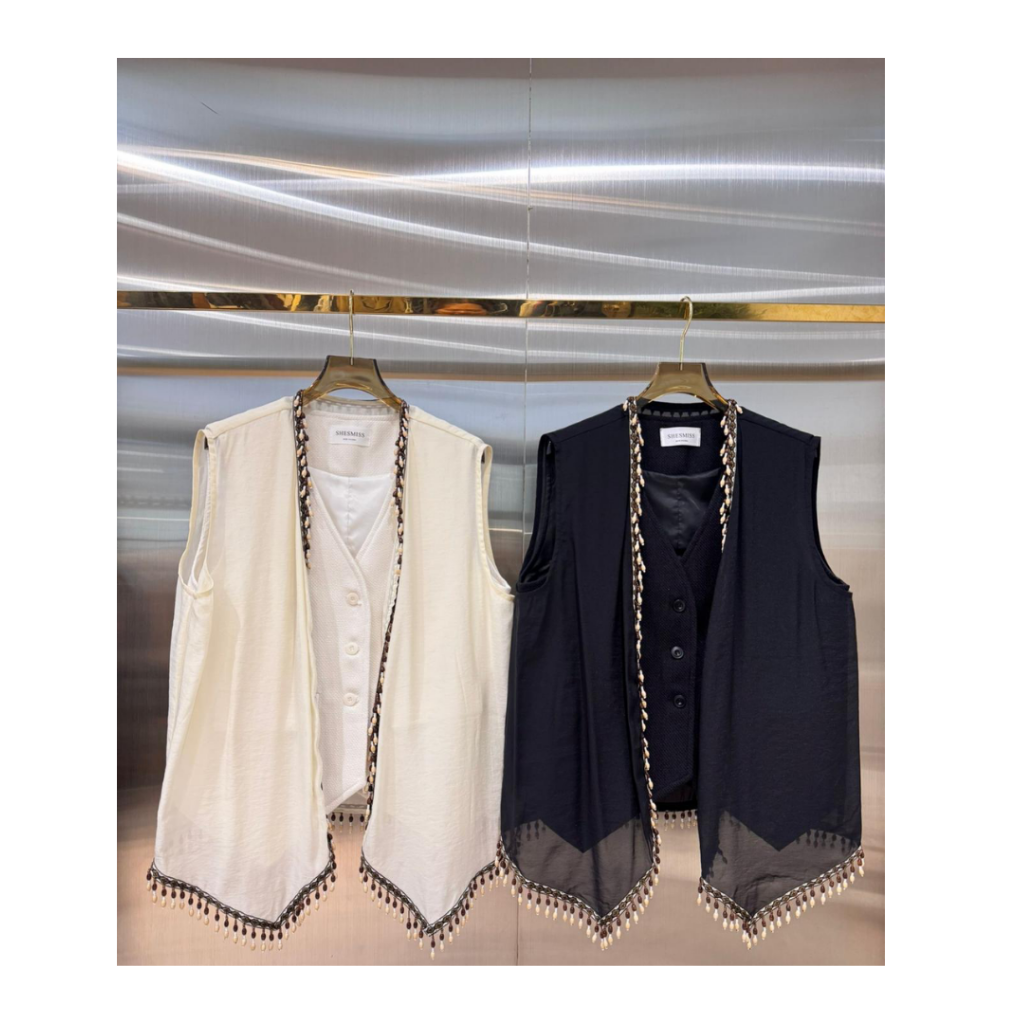 JAC-CCG0329-195 BL3-民族風馬甲 (A195白/B195黑)