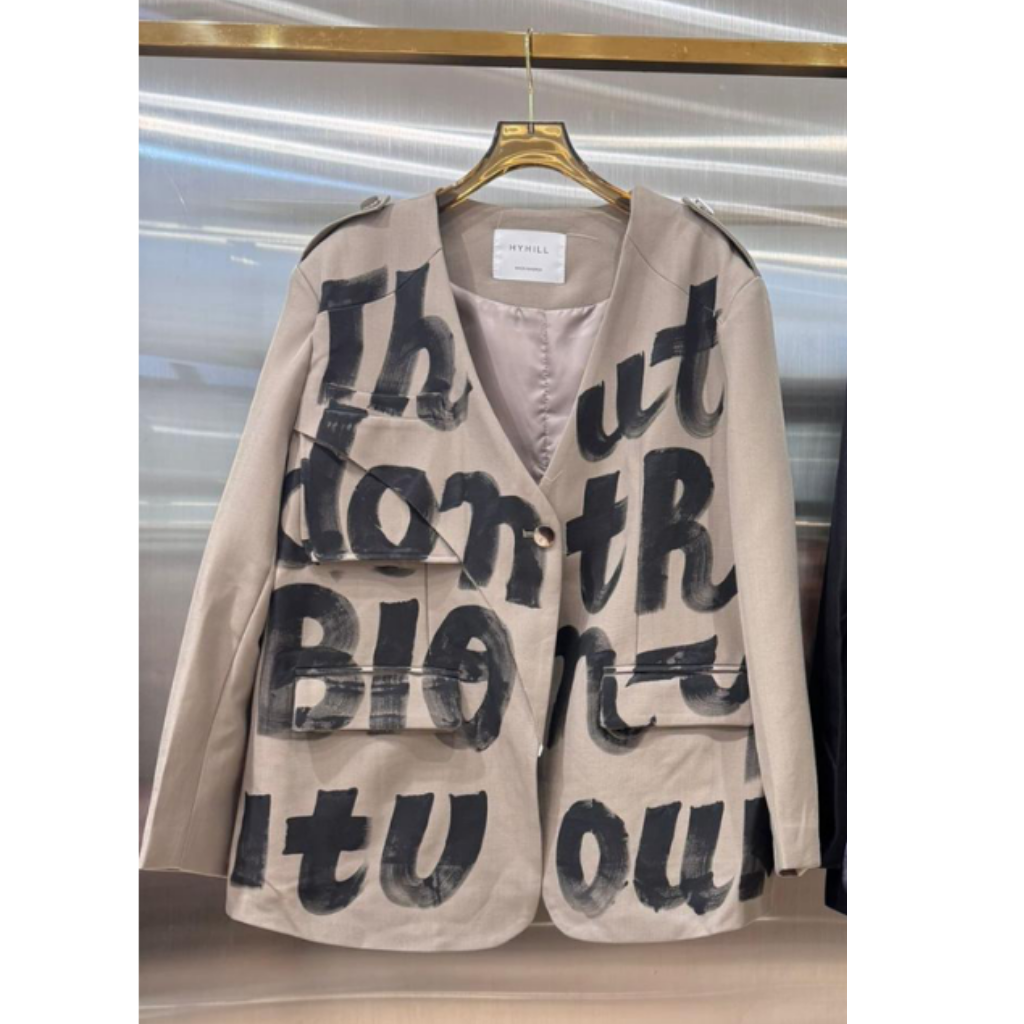 JAC-CCG0329-197 OF127-字母印花西裝外套 (A197)