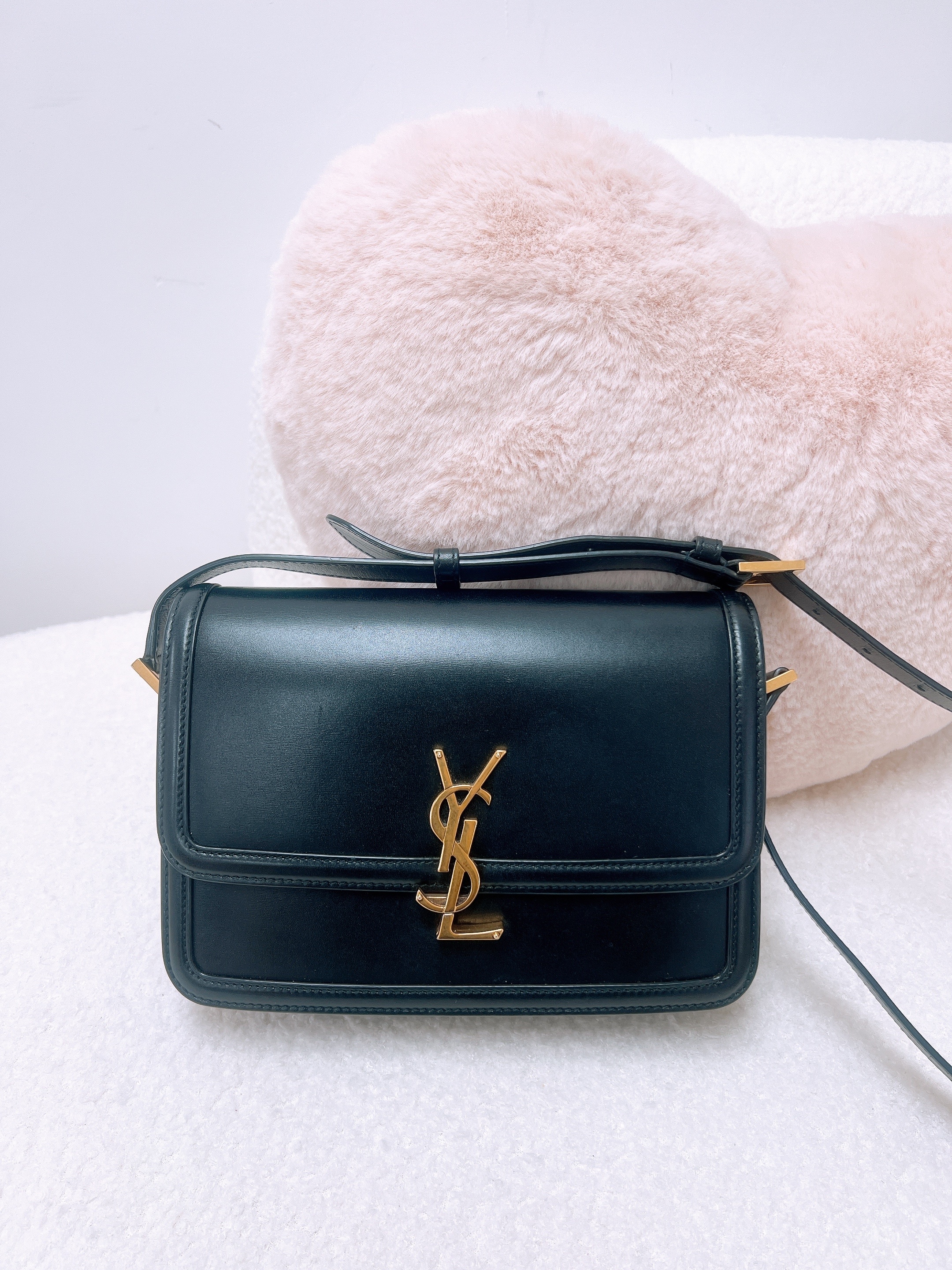 YSL solferino box medium black GHW